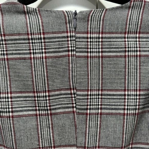 Lulus Poised For a Promotion Grey Glen Plaid Ruffle Midi Dress Size Small - Picture 6 of 9